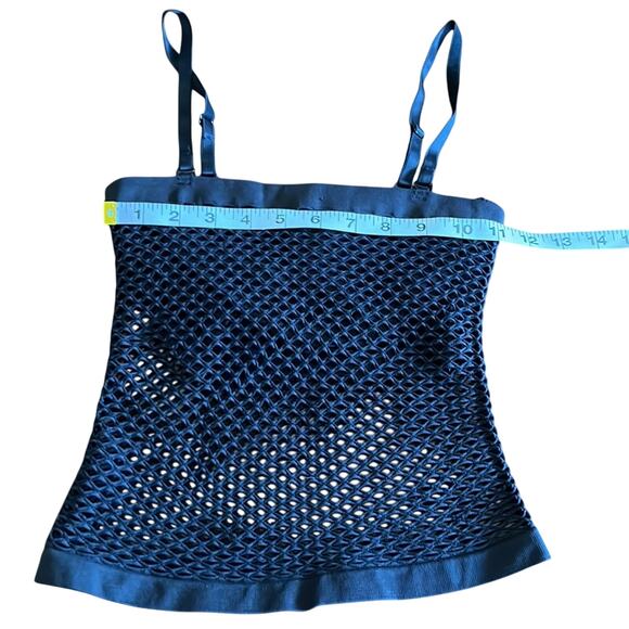 Gilda Marx Black Fishnet Top Shelf Bra Removable Straps Size Large (runs small) - Picture 7 of 9